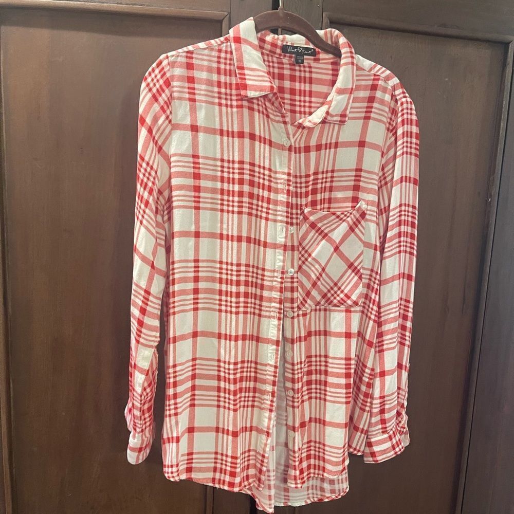 Flowy plaid top